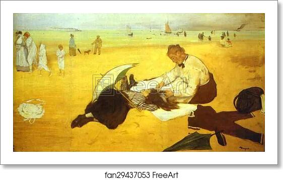 Free art print of At the Beach by Edgar Degas Free art print of At the Beach by Edgar Degas