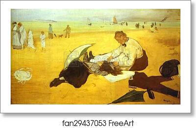 Free art print of At the Beach by Edgar Degas