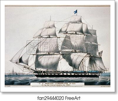 Free art print of U.S. Frigate Cumberland, 54 Guns. The flag ship of the Gulf Squadron, Commander Perry. by Currier & Ives Free art print of U.S. Frigate Cumberland, 54 Guns. The flag ship of the Gulf Squadron, Commander Perry. by Currier & Ives