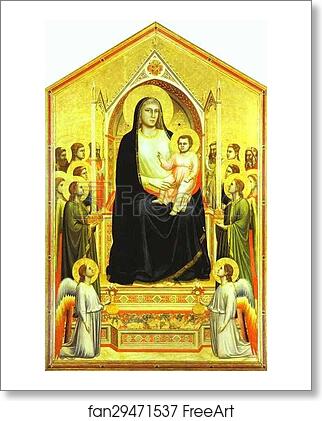 Free art print of Madonna and Child Enthroned with Saints (Ognissanti Madonna) by Giotto Free art print of Madonna and Child Enthroned with Saints (Ognissanti Madonna) by Giotto