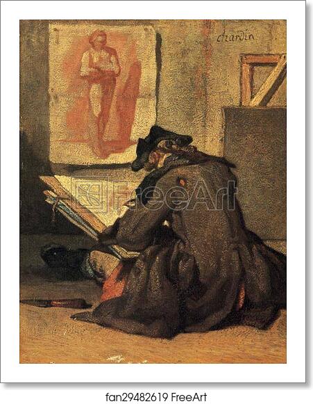 Free art print of Young Student Drawing by Jean-Baptiste-Simeon Chardin Free art print of Young Student Drawing by Jean-Baptiste-Simeon Chardin