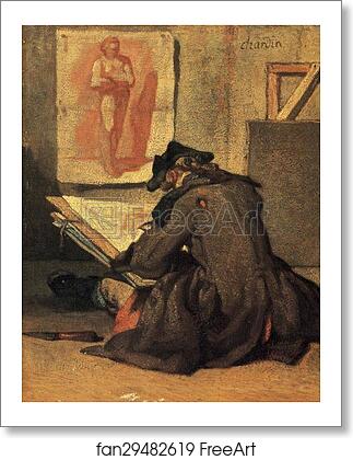 Free art print of Young Student Drawing by Jean-Baptiste-Simeon Chardin