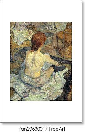 Free art print of Rousse (La Toilette) / Red-Haired Woman (The Toilette) by Henri De Toulouse-Lautrec