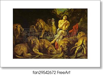 Free art print of Daniel in the Lions' Den by Peter Paul Rubens