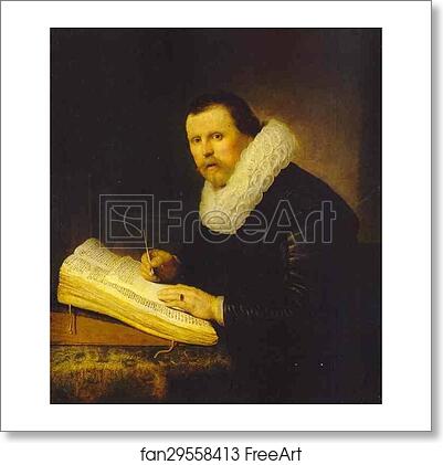 Free art print of A Scholar by Rembrandt Harmenszoon Van Rijn