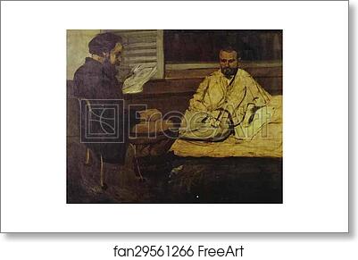Free art print of Paul Alexis Reading to Emile Zola by Paul Cézanne
