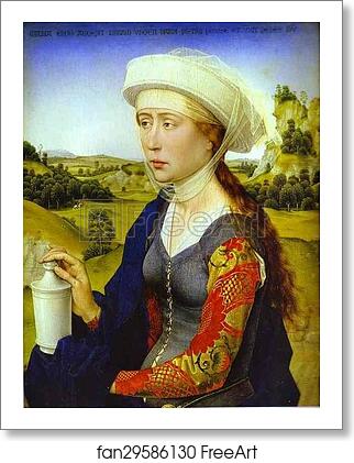 Free art print of Braque Triptych. St. Mary Magdalene. Right panel by Rogier Van Der Weyden