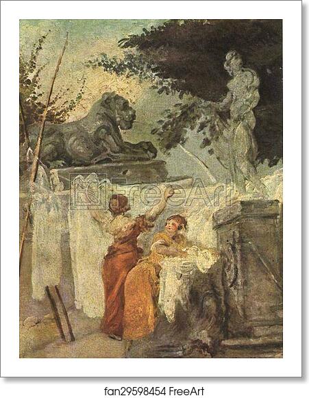 Free art print of Washerwomen. Detail by Jean-Honoré Fragonard Free art print of Washerwomen. Detail by Jean-Honoré Fragonard