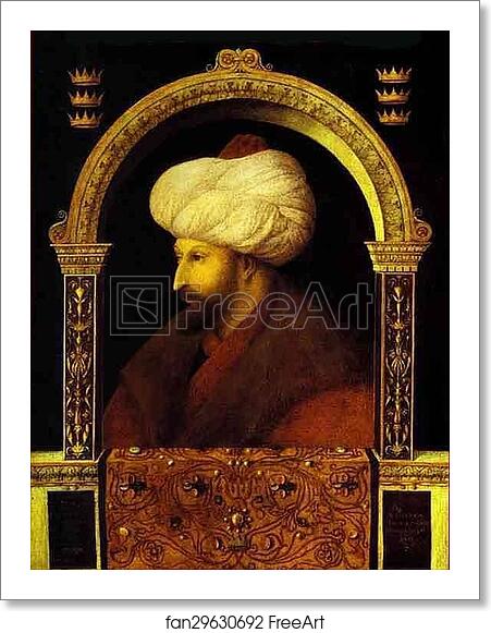 Free art print of Sultan Mehmet II by Gentile Bellini Free art print of Sultan Mehmet II by Gentile Bellini