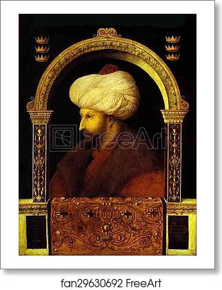 Free art print of Sultan Mehmet II by Gentile Bellini