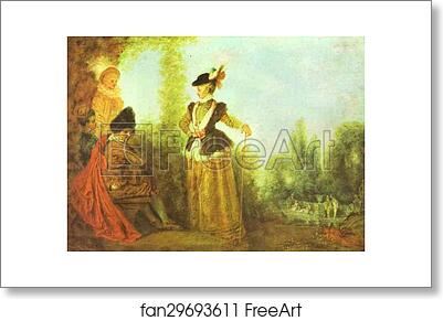 Free art print of The Adventuress by Jean-Antoine Watteau