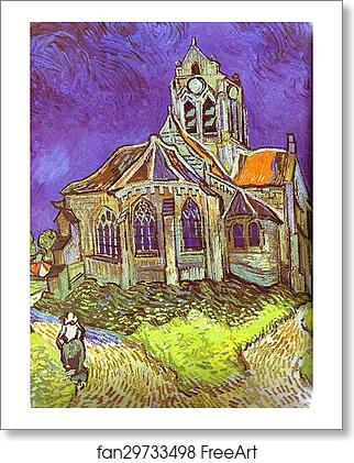 Free art print of The Church in Auvers by Vincent Van Gogh