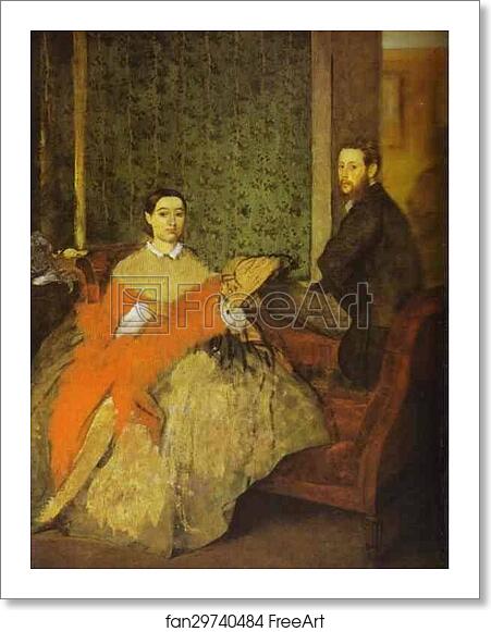 Free art print of Portrait of Edmondo and Thérèse Morbilli by Edgar Degas Free art print of Portrait of Edmondo and Thérèse Morbilli by Edgar Degas