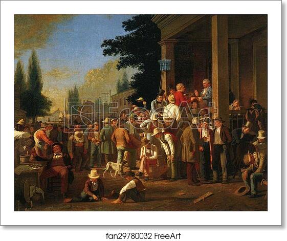 Free art print of The County Election by George Caleb Bingham
