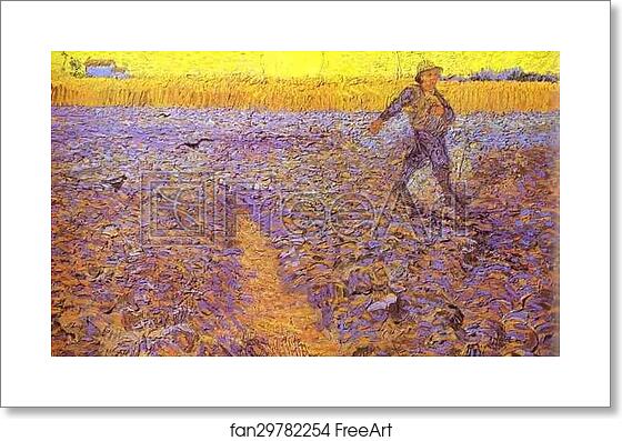 Free art print of Sower with Setting Sun (After Millet) by Vincent Van Gogh Free art print of Sower with Setting Sun (After Millet) by Vincent Van Gogh