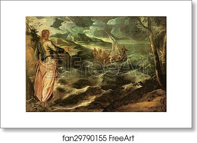 Free art print of Christ at the Sea of Galilee by Jacopo Robusti, Called Tintoretto