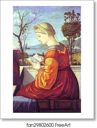 Free art print of The Madonna Reading by Vittore Carpaccio