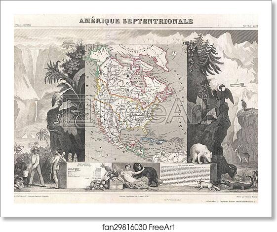 Free art print of Amerique Septentrionale. by Victor Jules Levasseur