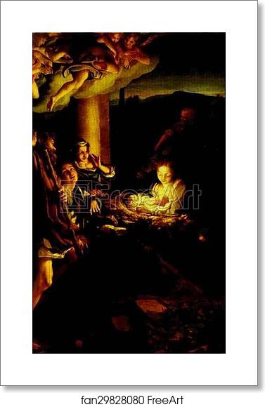 Free art print of Adoration of the Shepherds (The Holy Night) by Correggio