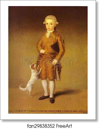 Free art print of Vicente Osorio de Moscoso by Francisco De Goya Y Lucientes