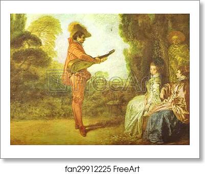 Free art print of The Seducer by Jean-Antoine Watteau