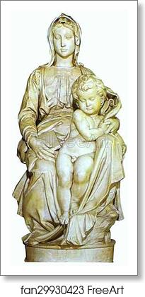 Free art print of Virgin and Child by Michelangelo