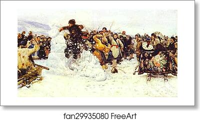 Free art print of The Taking of a Snow Fortress by Vasily Surikov