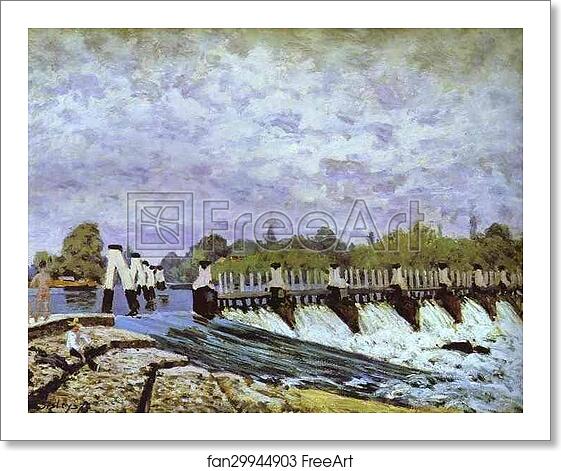 Free art print of Molesey Weir - Morning by Alfred Sisley Free art print of Molesey Weir - Morning by Alfred Sisley