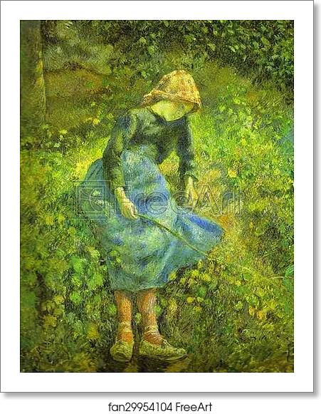 Free art print of The Shepherdess by Camille Pissarro Free art print of The Shepherdess by Camille Pissarro