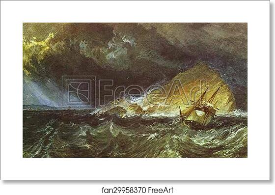 Free art print of The Mew Stone at the Entrance of Plymouth Sound by Joseph Mallord William Turner Free art print of The Mew Stone at the Entrance of Plymouth Sound by Joseph Mallord William Turner