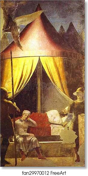 Free art print of Legend of the True Cross: Constantine's Dream by Piero Della Francesca