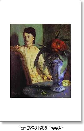 Free art print of Woman with Porcelain Vase by Edgar Degas