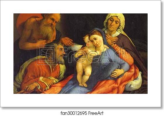 Free art print of Madonna and Child with St. Jerome, St. Joseph and St. Anne by Lorenzo Lotto Free art print of Madonna and Child with St. Jerome, St. Joseph and St. Anne by Lorenzo Lotto