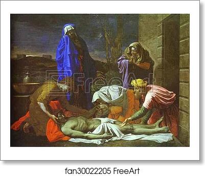 Free art print of The Lamentation over Christ by Nicolas Poussin