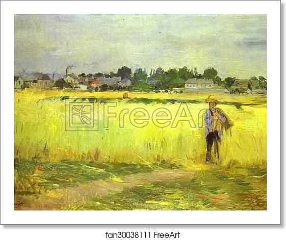 Free art print of In the Wheatfields at Gennevilliers by Berthe Morisot Free art print of In the Wheatfields at Gennevilliers by Berthe Morisot