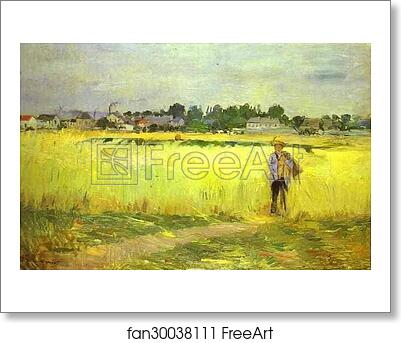 Free art print of In the Wheatfields at Gennevilliers by Berthe Morisot