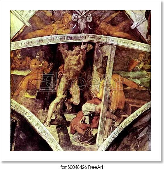 Free art print of The Punishment of Haman by Michelangelo Free art print of The Punishment of Haman by Michelangelo