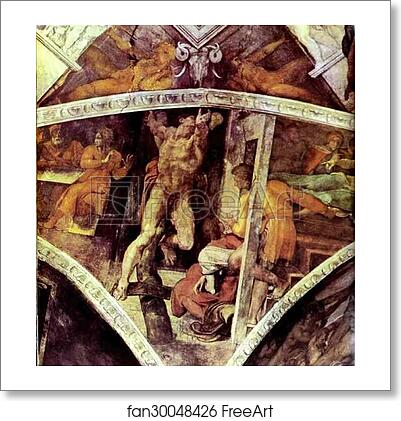 Free art print of The Punishment of Haman by Michelangelo