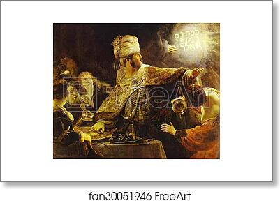 Free art print of The Feast of Belshazzar by Rembrandt Harmenszoon Van Rijn