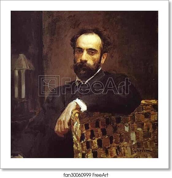 Free art print of Portrait of the Artist Isaac Levitan by Valentin Serov