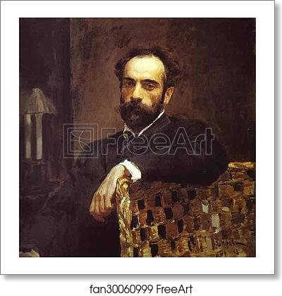 Free art print of Portrait of the Artist Isaac Levitan by Valentin Serov