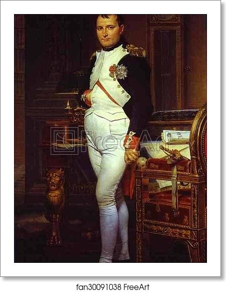 Free art print of Napoleon in His Study by Jacques-Louis David