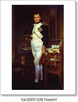 Free art print of Napoleon in His Study by Jacques-Louis David