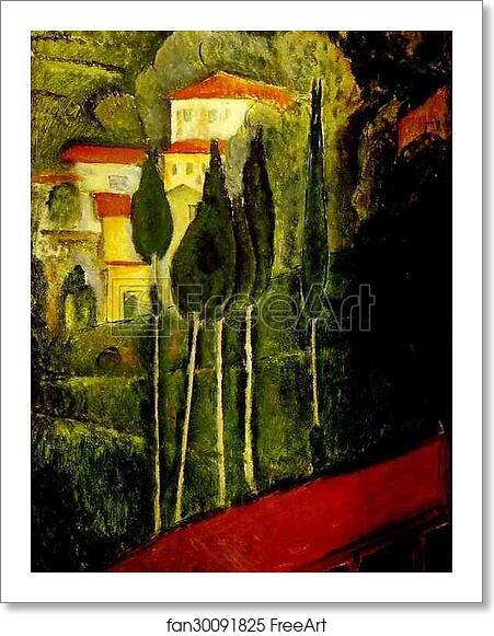 Free art print of Landscape by Amedeo Modigliani Free art print of Landscape by Amedeo Modigliani