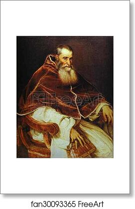 Free art print of Portrait of Pope Paul III without a Cap by Titian