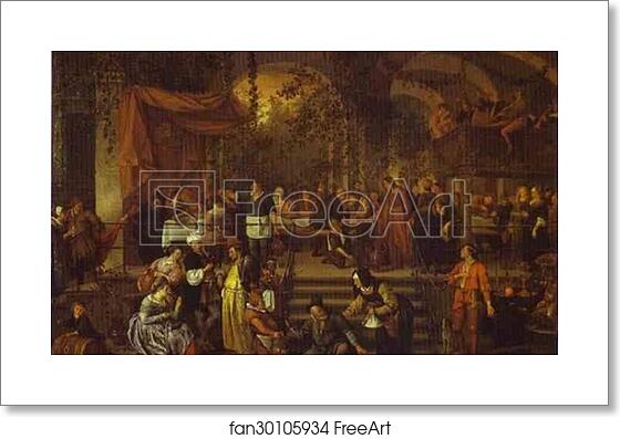 Free art print of The Marriage Feast at Cana by Jan Steen