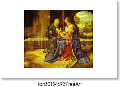 Free art print of The Holy Family by Giorgione