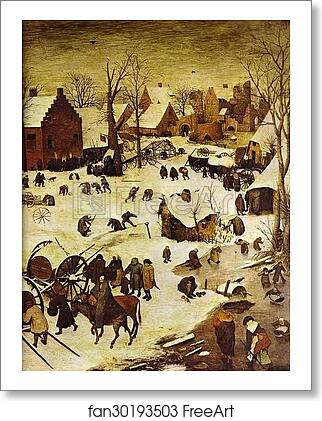 Free art print of The Numbering at Bethlehem. Detail by Pieter Bruegel The Elder Free art print of The Numbering at Bethlehem. Detail by Pieter Bruegel The Elder