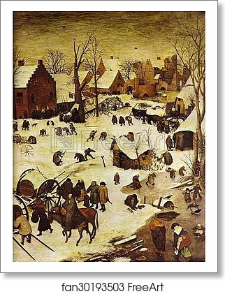 Free art print of The Numbering at Bethlehem. Detail by Pieter Bruegel The Elder Free art print of The Numbering at Bethlehem. Detail by Pieter Bruegel The Elder
