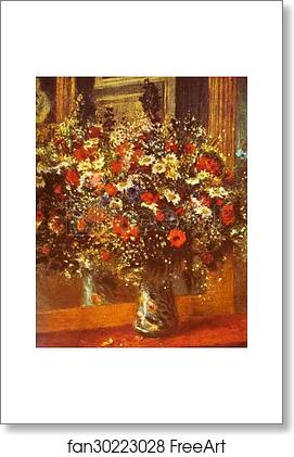 Free art print of Bouquet in Front of a Mirror by Pierre-Auguste Renoir